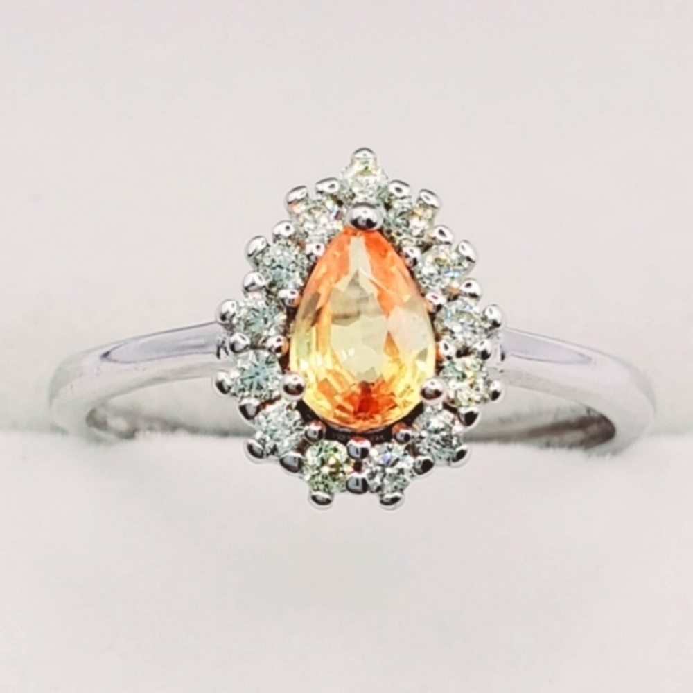 Natural Fancy Yellow Sapphire 925 Sterling Silver Ring